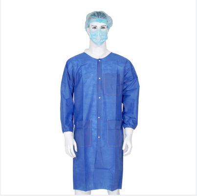 Revestimento descartável sem fiapos do laboratório, à prova de água não tecido cirúrgico do vestido