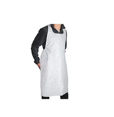 do avental descartável médico do PE de 90X133cm prova branca da sujeira com luvas
