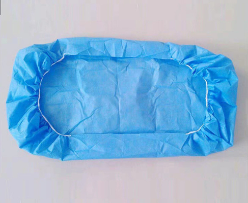 Folhas de cama cabidas descartáveis azuis amigáveis de Eco com 2 elásticos