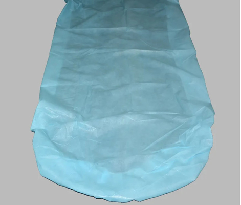Proteção descartável azul da cama, folha cabida descartável de PP30GR + de PE20GR