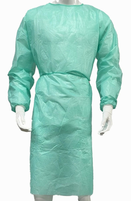 Vestido cirúrgico verde tecido não, vestido descartável para o OEM do hospital