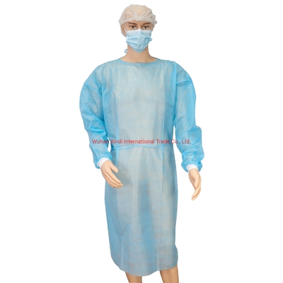 Vestido descartável dos vestidos descartáveis médios de SMS da espessura para o hospital FDA