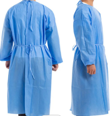Vestidos protetores descartáveis, vestido de SMS do isolamento tecido não para a transformação de produtos alimentares