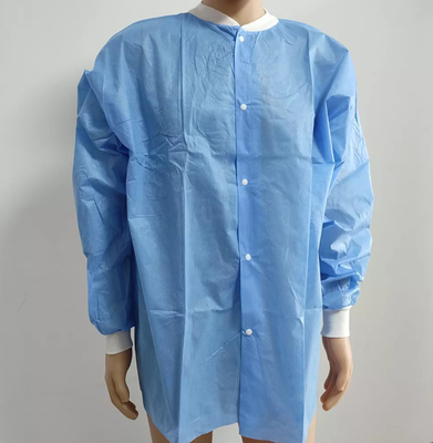 Vestido descartável do laboratório de SMS, ISO descartável 13485 do revestimento do visitante certificado