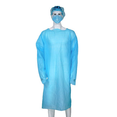 Vestido descartável do isolamento do CPE do nível 3 de AAMI BP70 para a indústria alimentar do laboratório