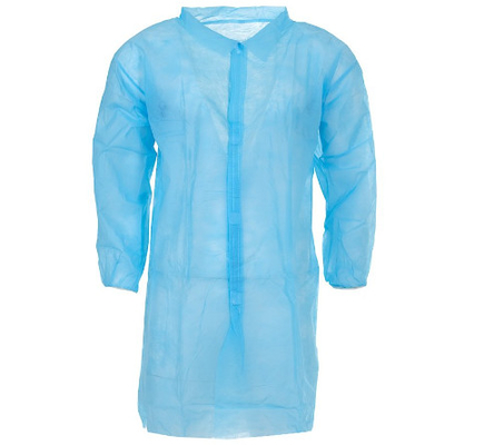 Vestido descartável impermeável do laboratório 2XL com fechamento de Velcro